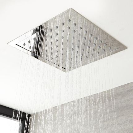 Milano Arvo - Modern 280mm Square Recessed Shower Head - Choice of Finish