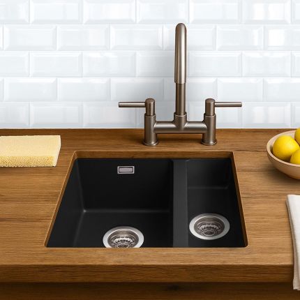 Harlyn Sennen - 1.5 Bowl Granite Kitchen Sink - Choice of Finish