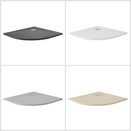 Milano Rasa - Slate Effect Quadrant Shower Tray - 900mm - Choice of Finish