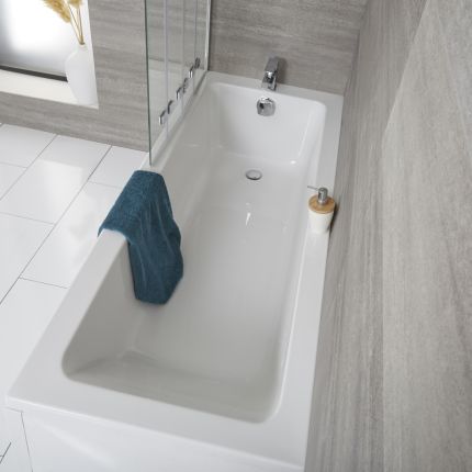 Milano Farington - Standard Single Ended Bath with Folding Bath Screen and Side Panel - Choice of Sizes