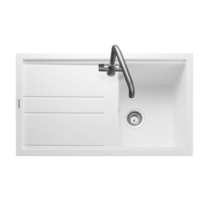 Rangemaster Topaz - Single Bowl Granite Inset Kitchen Sink - 860mm x 510mm - Choice of Finish