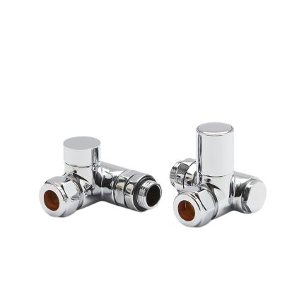 Milano - Chrome Manual Dual Fuel Corner Radiator Valves