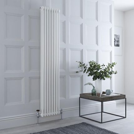 Milano Windsor - Vertical Traditional Column Radiator - 2 Column - White