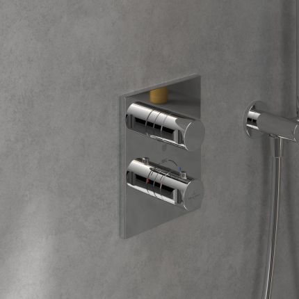 Villeroy & Boch Universal - Round 3 Outlet Diverter Thermostatic Shower Valve - Chrome