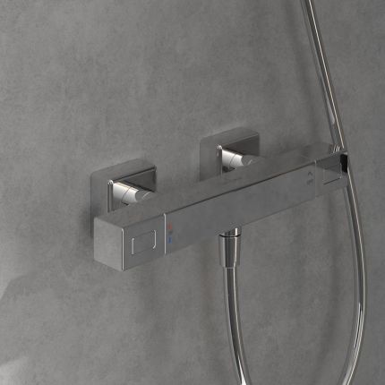 Villeroy & Boch Universal - Thermostatic Square Bar Shower Valve - Choice of Finish