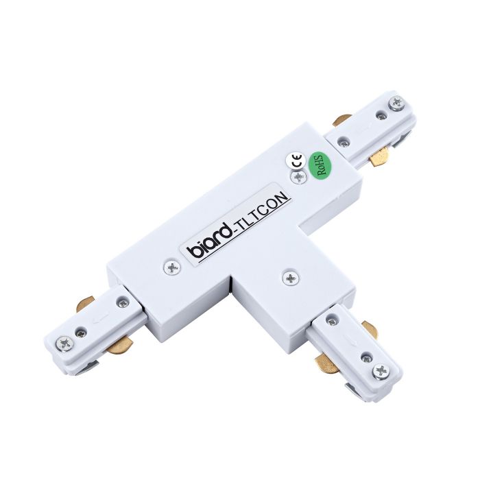 Biard T-Shaped Connector for Track Light - White