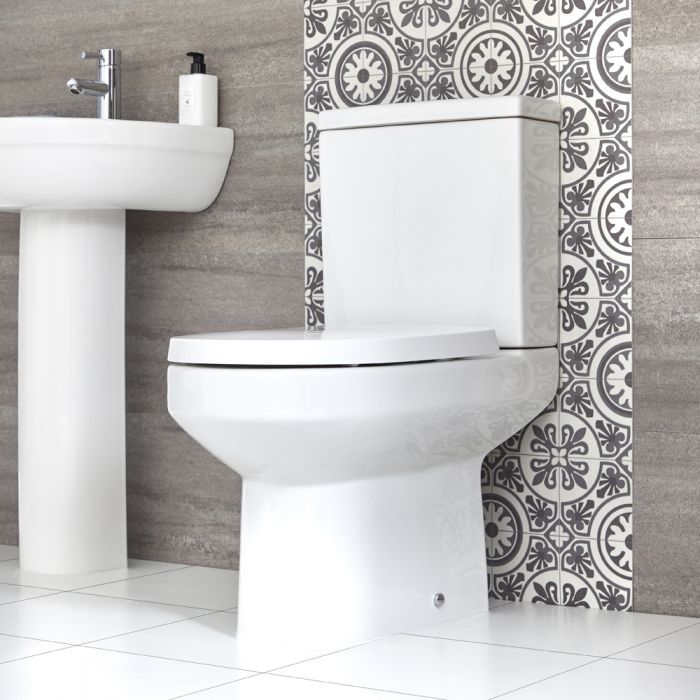 Milano Ballam - Modern Close Coupled Toilet with Soft Close Seat