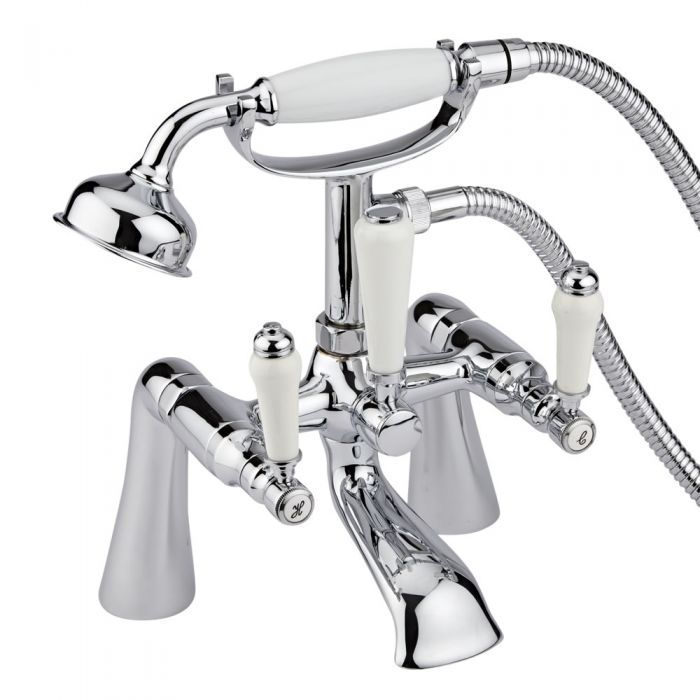 Milano Victoria - Traditional Lever Bath Shower Mixer Deck or Wall Mounted Tap