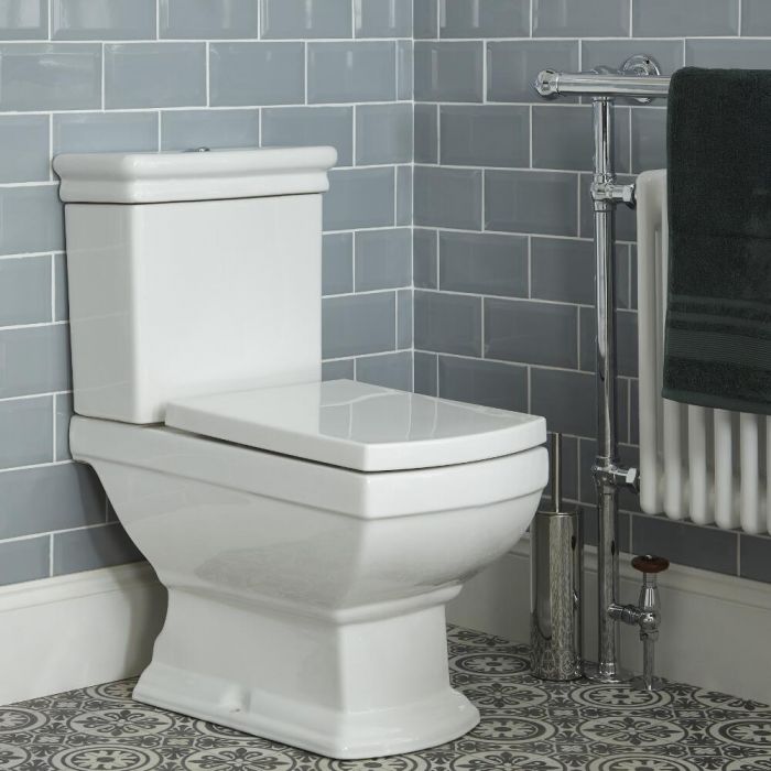 Milano Sandringham - Traditional Close Coupled Toilet with Cistern and Soft Close Seat