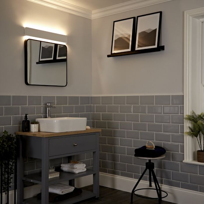 Milano Eamont 600mm Up Down Led Bathroom Wall Light - Light Up Bathroom Wall Mirror