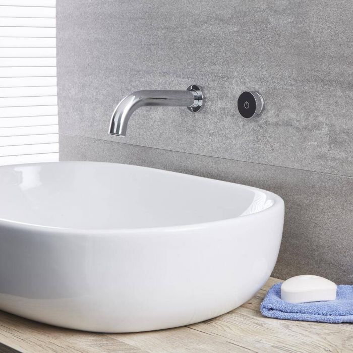 Milano Mirage - Digital Wall Mounted Bath or Basin Mixer Tap - Chrome