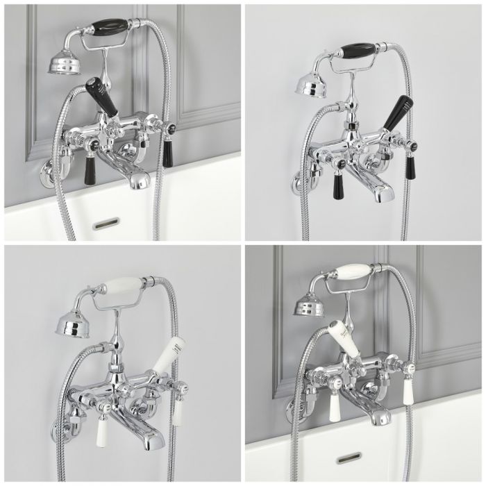 Milano Elizabeth - Traditional Wall Mounted Lever Bath Shower Mixer Tap - Choice of Finish