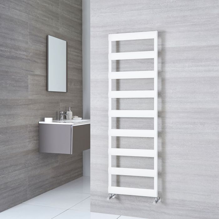 Milano Passo - Aluminium White Heated Towel Rail - 1590mm x 500mm