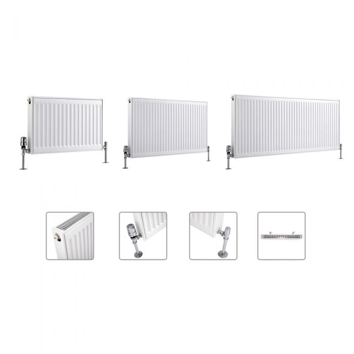 Milano Compact - Double Panel Plus Radiator - Multiple Sizes Available (Type 21)