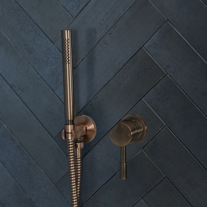 Milano Amara - Manual Shower Valve with Hand Shower - Brushed Copper