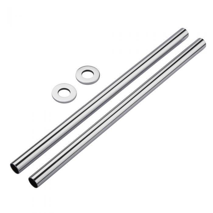Milano - Chrome Pipes and Shrouds 300mm (Pair)