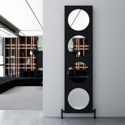 Carisa Circles - Aluminium Vertical Mirror Designer Radiator - 1800mm x 470mm - Choice of Finish