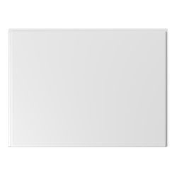 Milano - 800mm Modern Bath End Panel - White