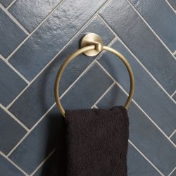 Milano Monet - Modern Towel Ring - Antique Brass
