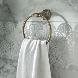 Milano Earlham - Art Deco Towel Ring - Choice of finish