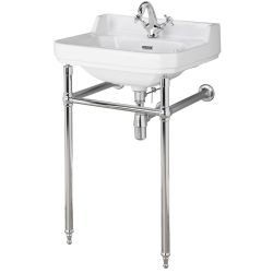 Milano Richmond - Traditional Shower Suite with Quadrant Enclosure, Close Coupled Toilet and Washstand Basin