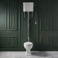 Milano Elizabeth - Traditional High Level Toilet with Cistern and Soft Close Seat