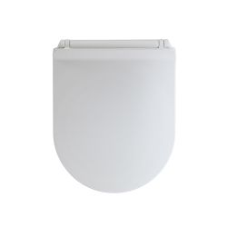 Milano Marbury - Back to Wall White Soft Close Quick Release Top Fix Toilet Seat