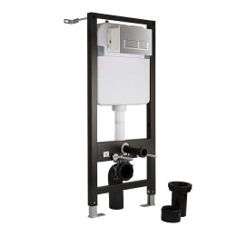 Milano - Tall Wall Hung Toilet Fixing Frame and Concealed Cistern - Choice of Flush Plate