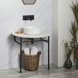 Milano Santo - Black Washstand with Countertop - Choice of Finish and Basin