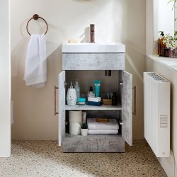 Milano Lurus - 500mm Modern Vanity Unit with Basin - Choice of Finish and Handles