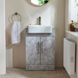 Milano Lurus - 550mm Modern Vanity Unit with Basin - Choice of Finish and Handles