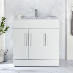 Milano Lurus - 810mm Modern Vanity Unit with Basin - Choice of Finish and Handles