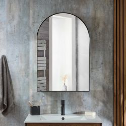 Milano Ava - Modern Arched Mirrored Cabinet - 600mm x 900mm