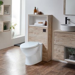 Milano Bexley - 600mm WC Unit with Newby Back to Wall Toilet - Choice of Finish and LED Light