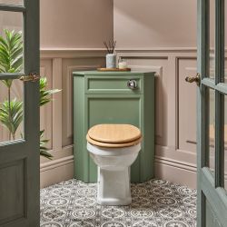 Milano Thornton - Traditional Corner WC Unit with Richmond Back to Wall Toilet - Choice of Finish and Seat