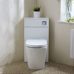 Milano Lurus - Modern Corner WC Unit with Rivington Back to Wall Toilet - Choice of Finish