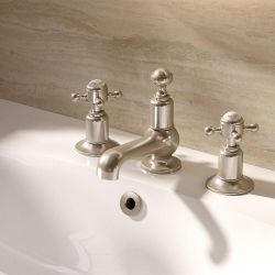 Crosswater Belgravia - Traditional 3 Hole Basin Deck Mixer Tap - Choice of Finish & Handles