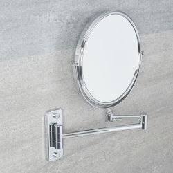 Milano Mirage - Modern Wall Mounted Shaving Mirror - Chrome