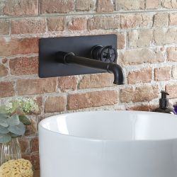 Milano Zandra - Industrial Style Wall Mounted Basin Mixer Tap - Choice of Finish