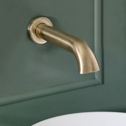 Milano Elizabeth - Traditional Wall Mounted Basin Spout - Brushed Brass