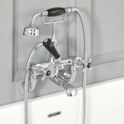 Milano Elizabeth - Traditional Wall Mounted Crosshead Bath Shower Mixer Tap - Choice of Finish