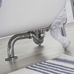 Milano Elizabeth - Traditional Shallow Seal Bath Trap and Outlet Pipe - Chrome