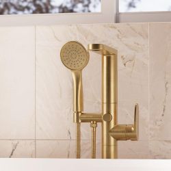 Crosswater Drift - Freestanding Floorstanding Bath Shower Mixer with Spout and Hand Shower - Choice of Finish