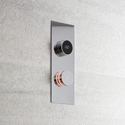 Milano Vis - 3 Outlet Triple Diverter Valve Digital Shower Control System - Chrome - Choice of Backplate