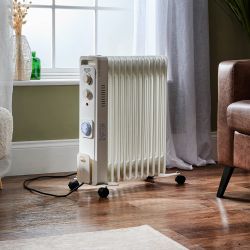 ECOSO Finn - Electric Portable Modern Oil Filled Radiator - Choice of Wattage and Finish