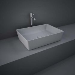 RAK Feeling - Matt Grey Modern Rectangular Countertop Basin - 500mm x 360mm (No Tap-Holes)