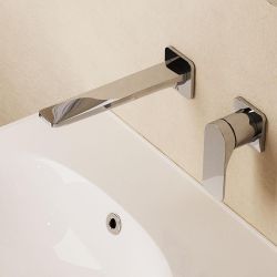 Crosswater Fuse - 2-Hole Wall Mounted Basin Filler Tap - Choice of Finish