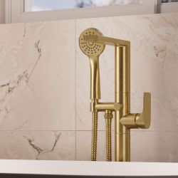 Crosswater Fuse - Floorstanding Bath Shower Mixer Tap with Handset - Choice of Finish