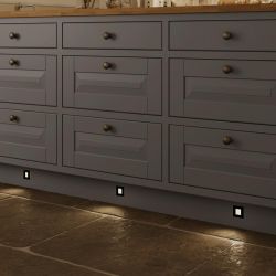 VEW Strata - IP20 Square LED Plinth Light Kit - Choice of Finish & Temperature