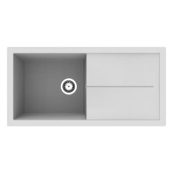 Rocklite Milton - Single Bowl Composite Kitchen Sink with Reversible Drainer - Choice of Finish